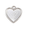 304 Stainless Steel Pendant Cabochon Settings STAS-L313-02P-1
