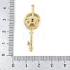 Brass Micro Pave Clear Cubic Zirconia Pendants KK-D409-21G-3