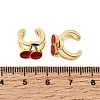 Brass Cuff Earrings EJEW-C186-02A-G-5