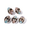 Two Tone Color Handmade Foil Glass Beads FOIL-Q001-01E-1