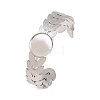 304 Stainless Steel Leaf Cuff Bangle Making STAS-F366-12B-P-1
