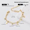 304 Stainless Steel Pave Clear Cubic Zirconia Charm 2-Strand Bracelets for Women VY6048-6-1