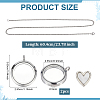 2Pcs Alloy Glass Flat Round Pet Fur Keepsake Locket Pendant 304 Stainless Steel Box Chain Necklaces NJEW-PH0001-54B-2