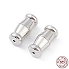 Anti-Tarnish Rhodium Plated 925 Sterling Silver Screw Clasps STER-K173-10P-4