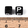 Initial Acrylic Horizontal Hole Beads OACR-ZX006-35P-3