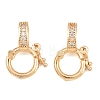 Brass Micro Pave Clear Cubic Zirconia Twister Clasp CU-CBA7BFE-05G-1