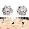 Brass Micro Pave Clear Cubic Zirconia Bead Caps KK-U028-01P-2