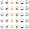 60Pcs 6 Colors Autumn Theme Electroplate Transparent Glass Beads EGLA-YW0005-68-2