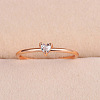 Brass Micro Pave Cubic Zirconia Finger Rings for Women FS-WG4BC3F-12-4
