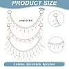 Brass Glass Rhinestone Shoe Decoration Chain FIND-GO00008-2