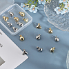 16Pcs 8 Style Alloy Clip-on Earring Findings FIND-CA0008-23-4