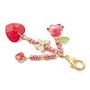 Glass Seed Beaded Pendant Decorations HJEW-MZ00405-02-4