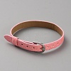 Blank PU Leather Cord Bracelet with Alloy Clasps X1-AJEW-TAC0041-01B-01-2