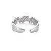 304 Stainless Steel Empaistic Open Cuff Rings RJEW-N038-044P-2