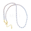 Braided Polycotton Cord Necklaces Making MAK-F038-B16-G-1