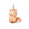 Spray Painted Brass Pendants KK-CBAE20A-02B-G-1