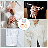 Flat Round Brass Cufflinks FIND-WH0366-453KCG-5