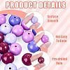 40Pcs 4 Colors Opaque Acrylic Beads MACR-TA0002-97B-5