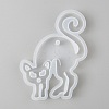 Halloween DIY Cat Shape Pendant Silicone Molds DIY-P006-40-2
