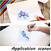 SUPERFINDINGS 1 Set Marine Organism Theme Plastic Drawing Painting Stencils Templates DIY-FH0003-42-6