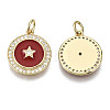 Brass Micro Pave Cubic Zirconia Pendants ZIRC-N039-060A-NF-2