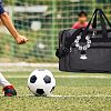 Football Wood Beads Pendant Decoration HJEW-SW00116-6