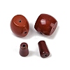 Natural Red Jasper 3 Hole Guru Beads G-F795-F01-02-1