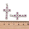 Brass Micro Pave Cubic Zirconia Pendants CU-CBADC6C-12P-06-3