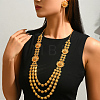 Alloy Filigree Flower Multi-Layer Necklace & Stud Earrings Sets for Women PH1080-3