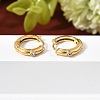 304 Stainless Steel Rhinestone Hoop Earrings EJEW-P344-06G-3