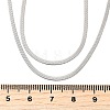 304 Stainless Steel Flat Snake Chain Double Chain Necklaces NJEW-Q039-01P-5