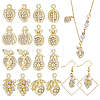 16Pcs 8 Style Rack Plating Alloy Charms FIND-CA0006-28-1