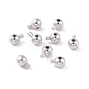 Anti-Tarnish Rhodium Plated 925 Sterling Silver Beads STER-D035-02P-1