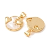 Brass with White Shell Pendants KK-CBA2F11-39G-2
