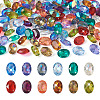 120Pcs 12 Colors Transparent Pointed Back Resin Rhinestone Cabochons KY-CW0001-01-13