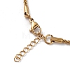 Ion Plating(IP) 304 Stainless Steel Bone Rope Chain Bracelet for Women BJEW-I311-01B-G-2