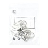 8Pcs 4 Styles 304 Stainless Steel Screw Carabiner Lock Charms STAS-FS0002-38-7