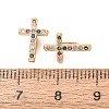Easter Brass Micro Pave Colorful Cubic Zirconia Slide Charms CU-K002-22G-2