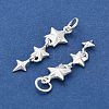 925 Sterling Silver Tassel Pendants STER-P071-09S-3
