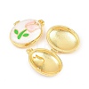 Brass Locket Pendants KK-D232-09G-3