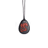 Teardrop with Dragon Food Grade Eco-Friendly Silicone Pendants PW-WGEF2D6-04-1