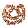 Electroplate Baking Paint Transparent Glass Beads Strands GL-N005-02A-C11-2