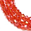 Transparent Electroplate Glass Beads Strands LS-EGLA-A039-T3mm-B14-3