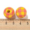 Printed Wood European Beads WOOD-G022-13C-3