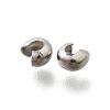 304 Stainless Steel Crimp Beads Covers STAS-P239-34P-03-2