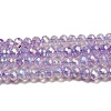 Transparent Baking Painted Glass Beads Strands DGLA-F002-02B-03-1