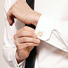 12Pcs 3 Colors Brass Cufflinks KK-GL0001-05-6