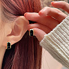 Brass Enamel Hoop Earrings FS-WG3C3EB-03-2