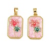 Brass Enamel Pendants KK-L190-012G-03-1