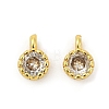 Brass Pave Cubic Zirconia Pendants KK-H204-03G-01-1